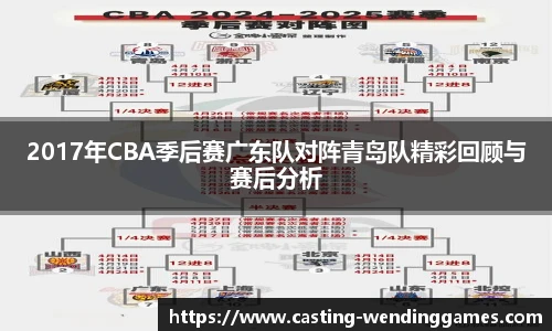 2017年CBA季后赛广东队对阵青岛队精彩回顾与赛后分析