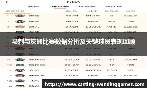马刺与灰熊比赛数据分析及关键球员表现回顾